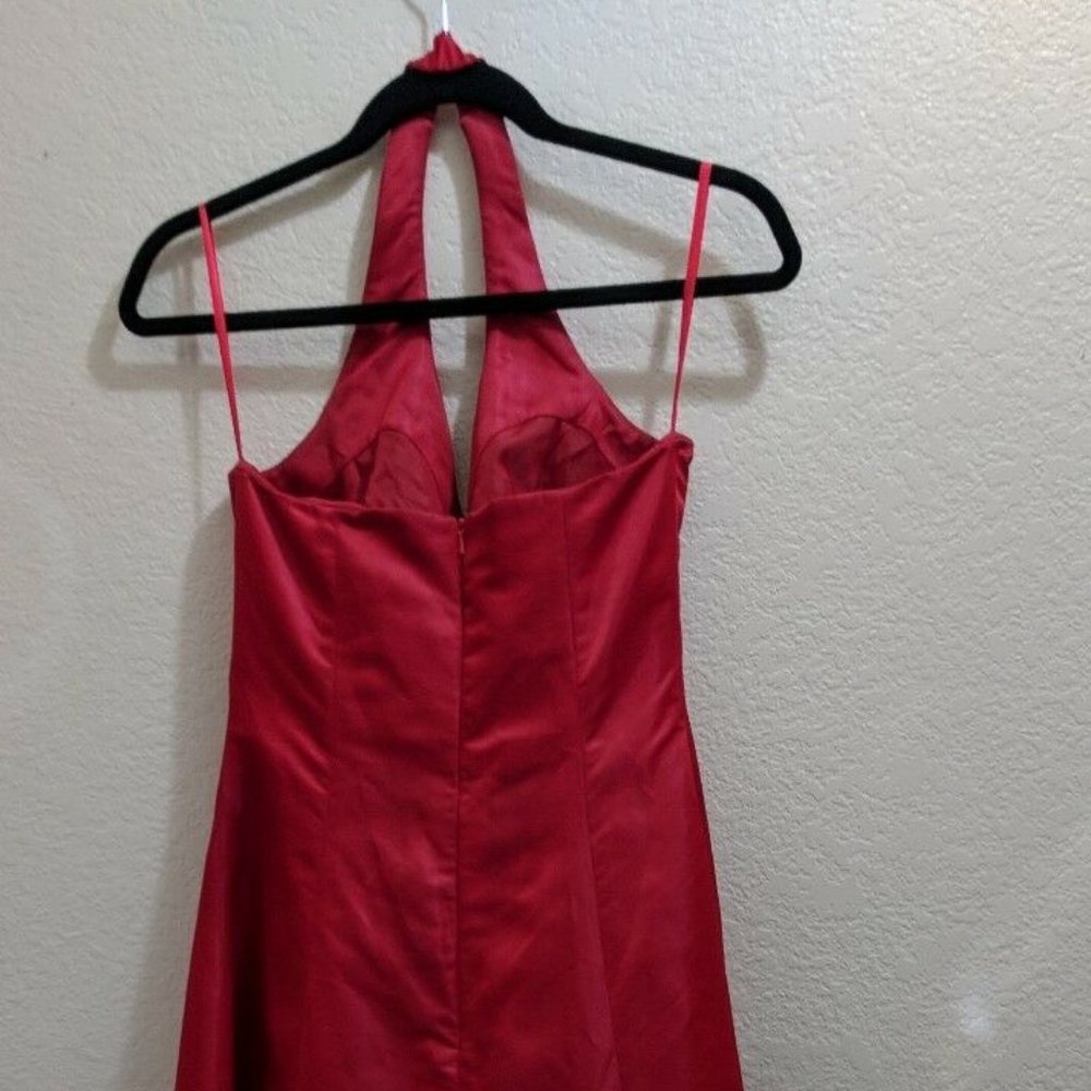 Jump Apparel Wendye Chaitin red halter dress sz 5